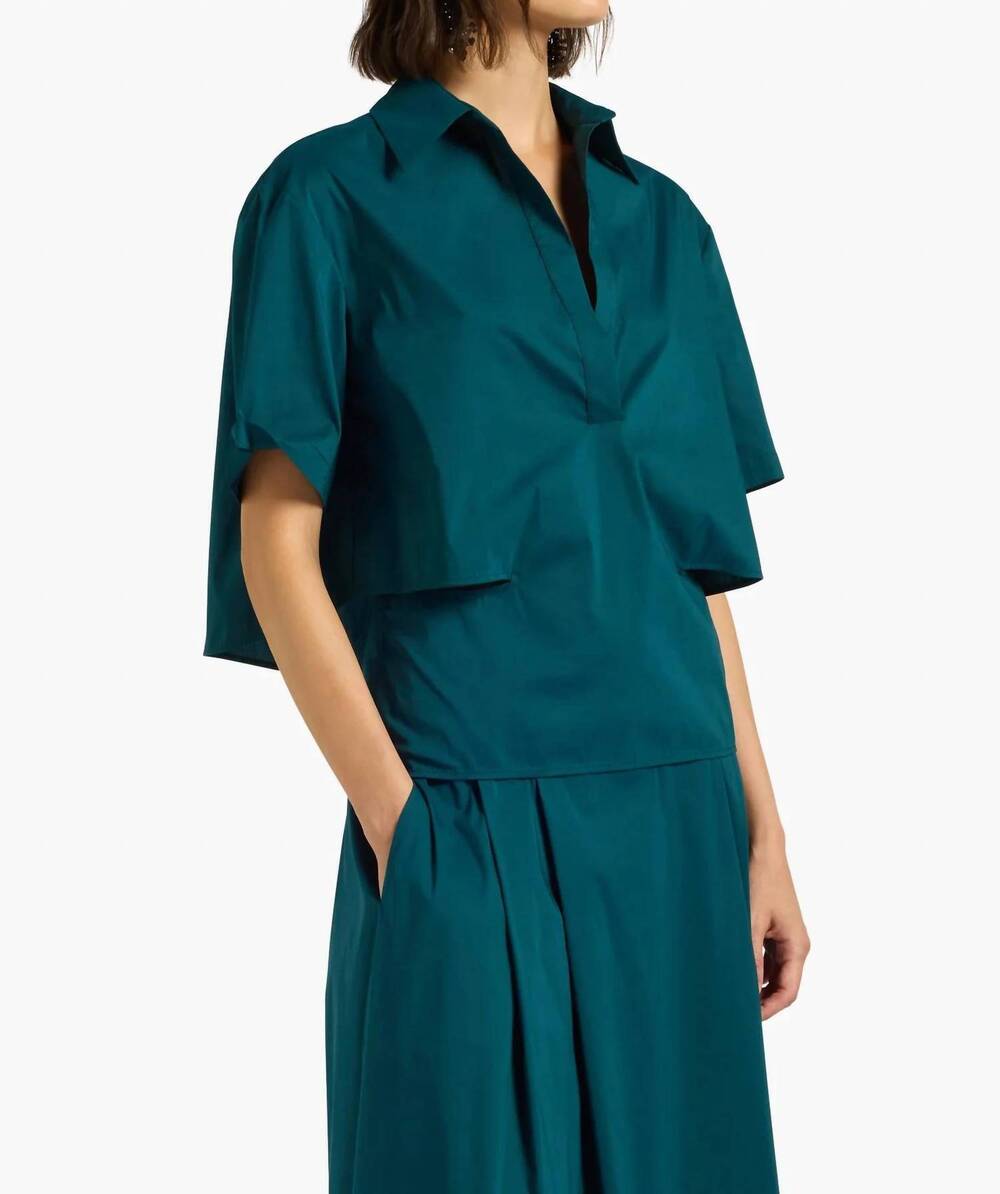 NEW LIVIANA CONTI selena half sleeves blouse in eucalipto